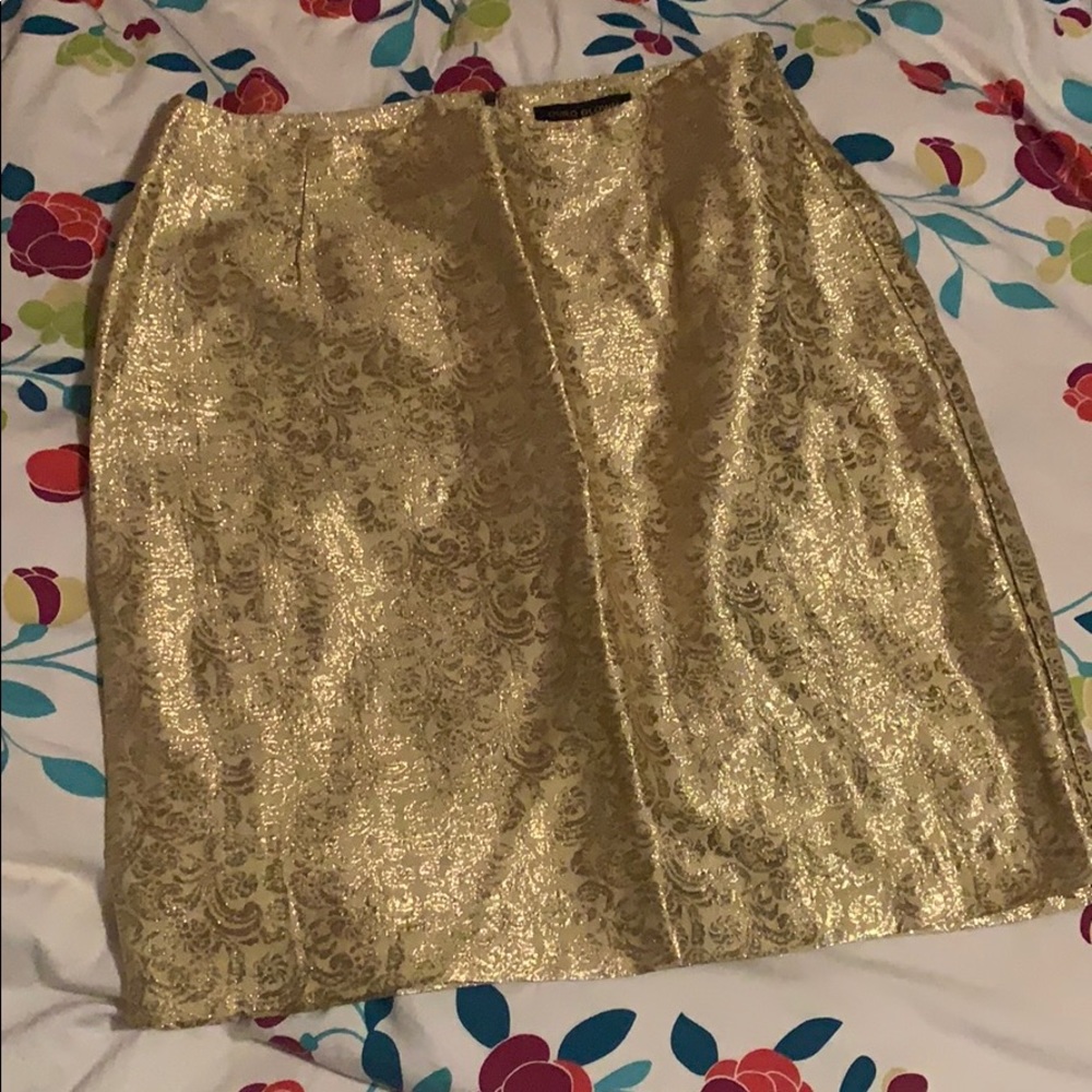 Gold Detail Pencil Skirt